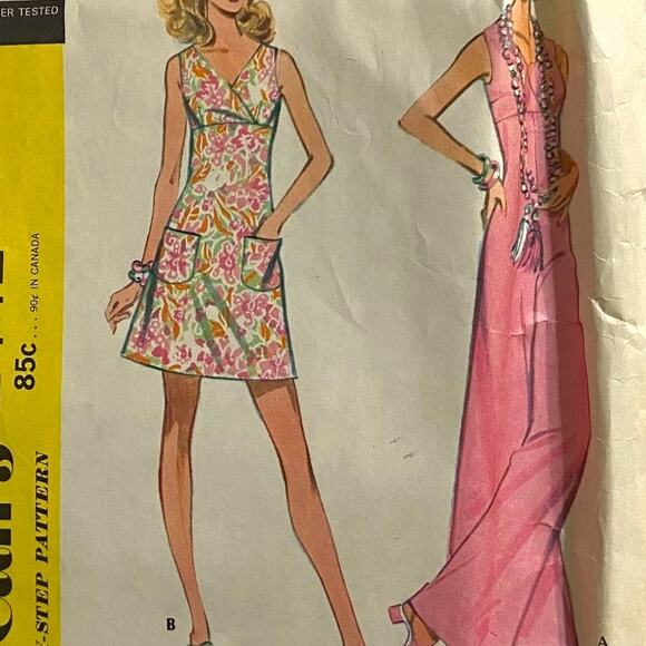 McCalls 2442 Pattern Dress Jumpsuit Miss 11 Vintage Long Babydoll Boho Flare - Picture 1 of 8